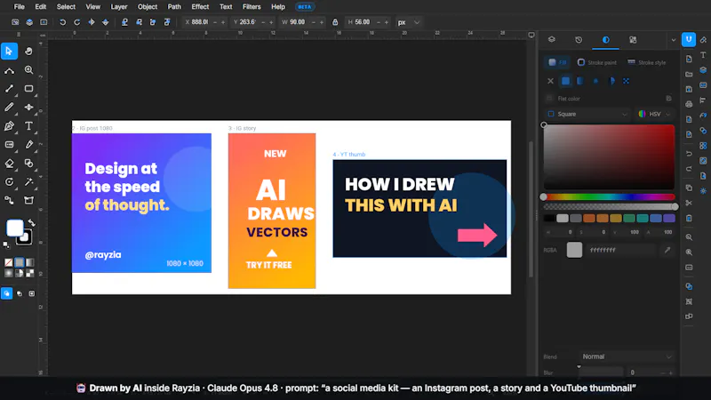 Rayzia AI Agent Vector Editor screenshot 3