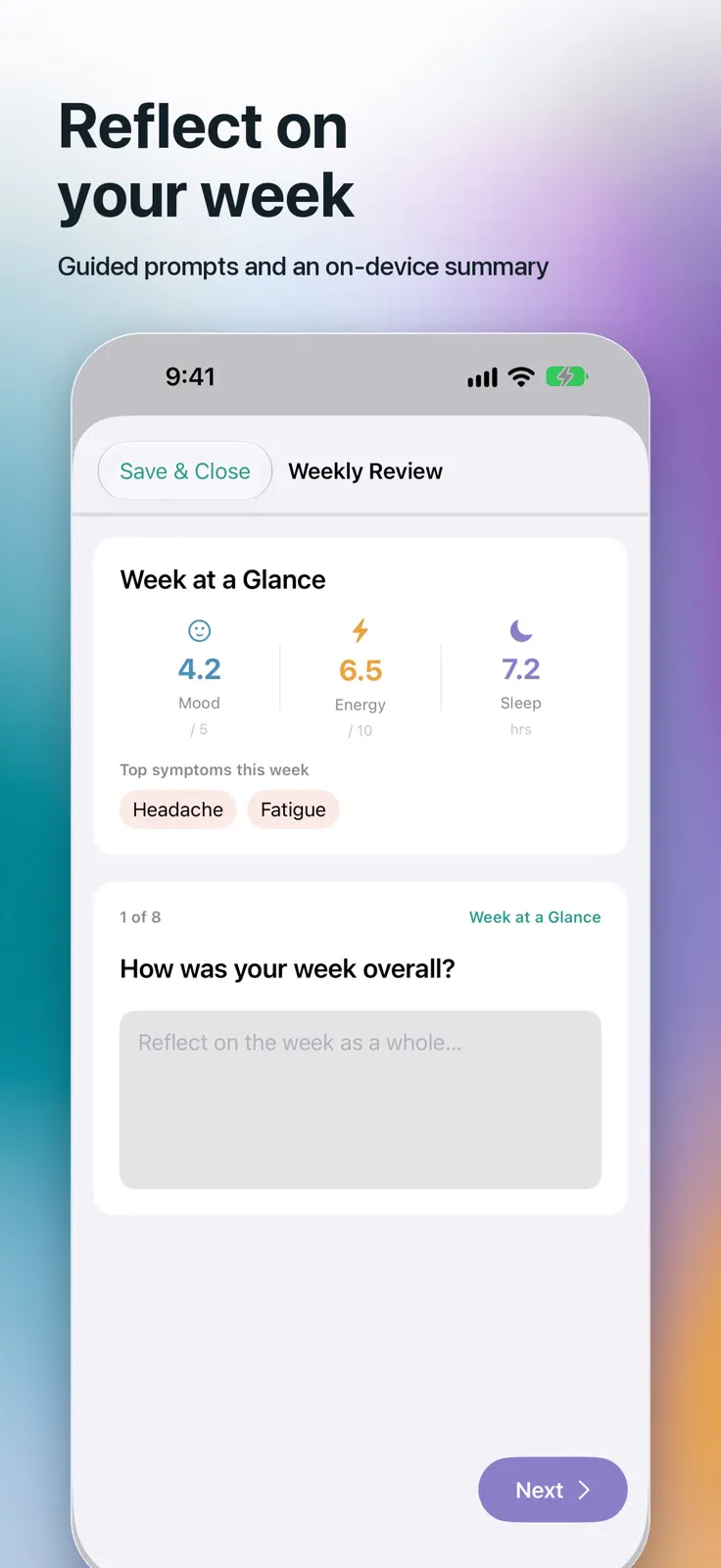 Cadence: Symptom Journal gallery image