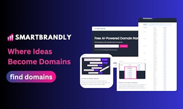SmartBrandly-Logo, das eine Kombination aus künstlicher Intelligenz und Branding-Elementen zeigt, um die Kraft der Generierung wirkungsvoller Markennamen und zugänglicher Domains zu symbolisieren.