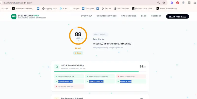 Free SEO Audit Tool screenshot 1