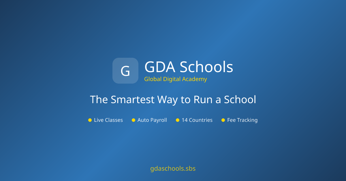 GDA Schools - Main product screenshot demonstrating key features and user interface