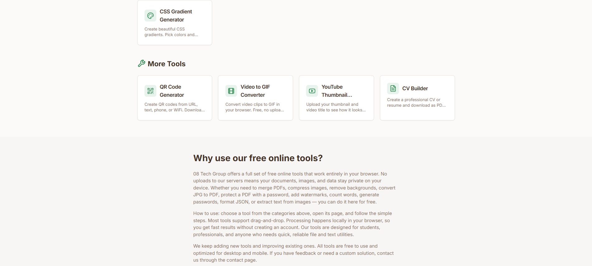 08techgroup Micro-Tools - Screenshot 3 showing product features and functionality