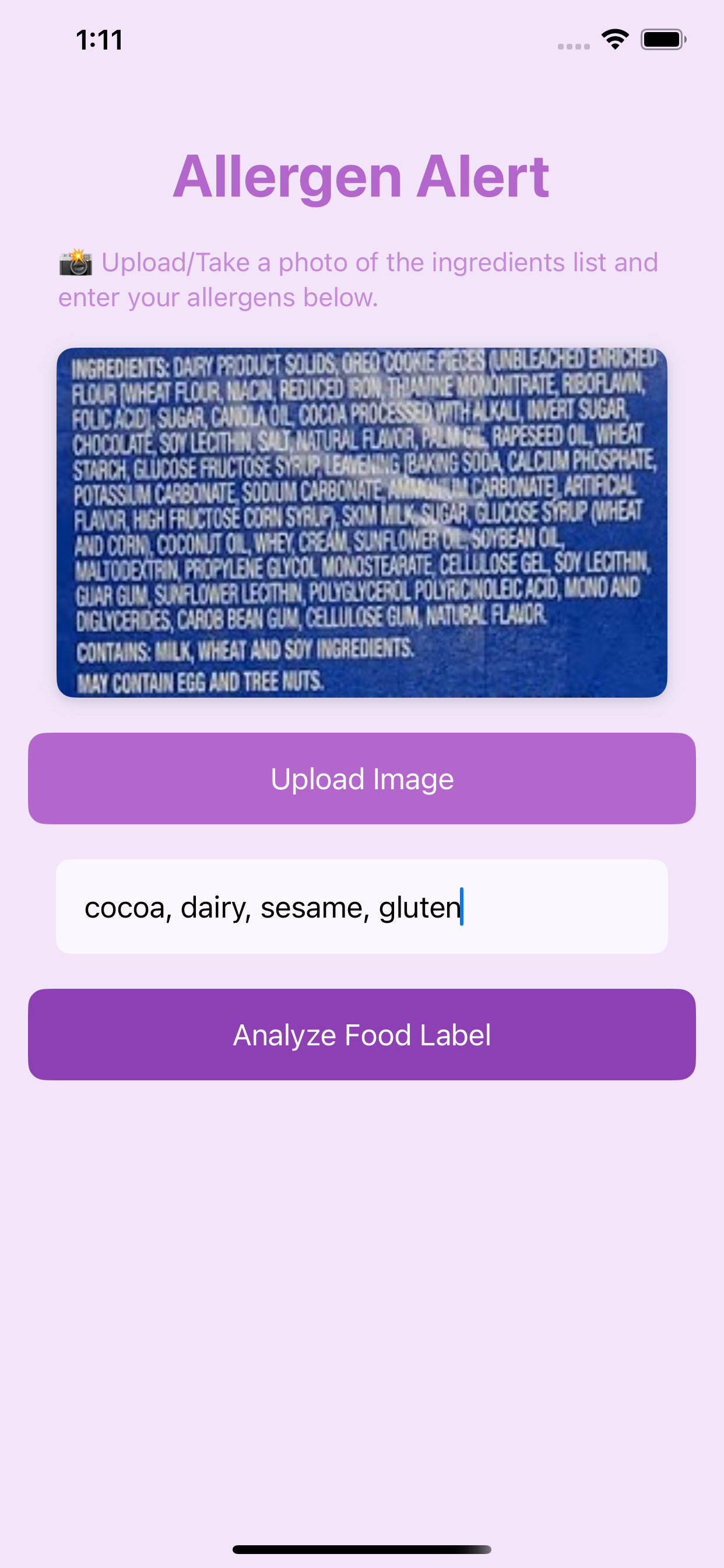 Allergen Alert gallery image