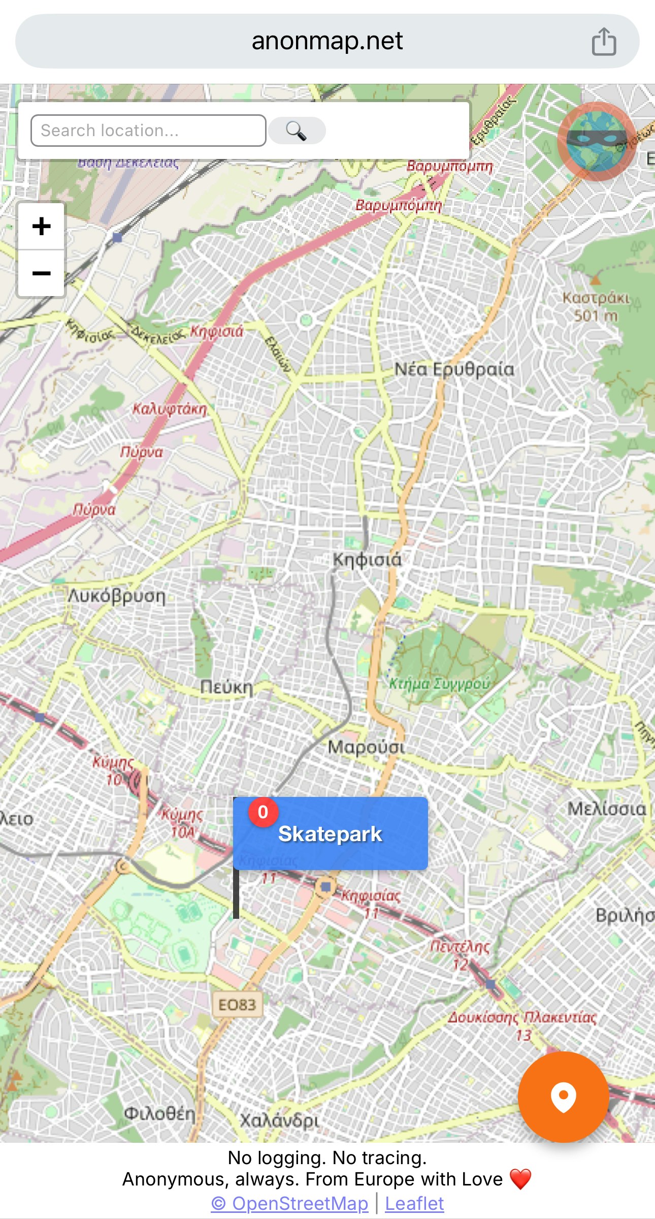anonmap - 지도의 익명 메시지 미디어 4