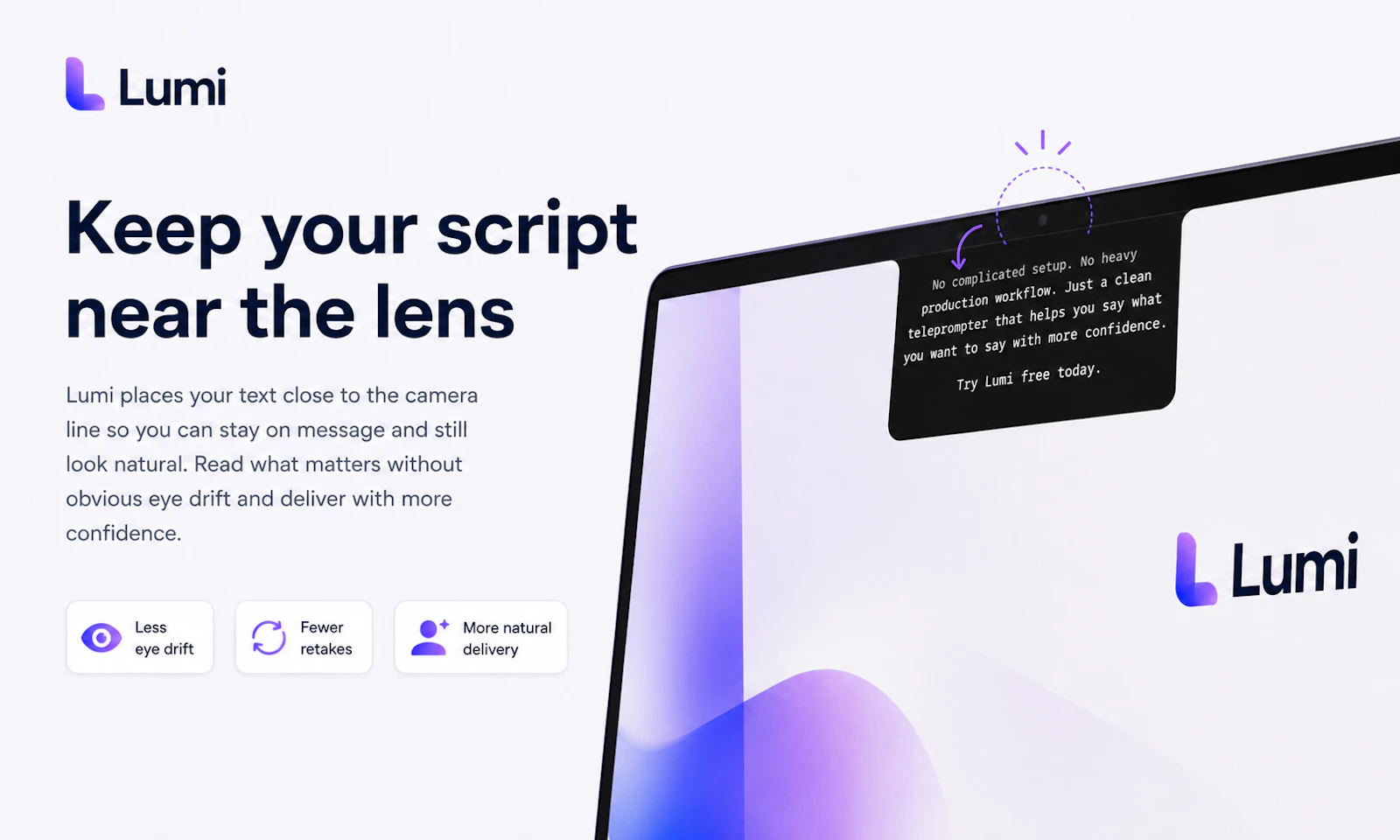 Lumi - Teleprompter + Recorder  screenshot 3