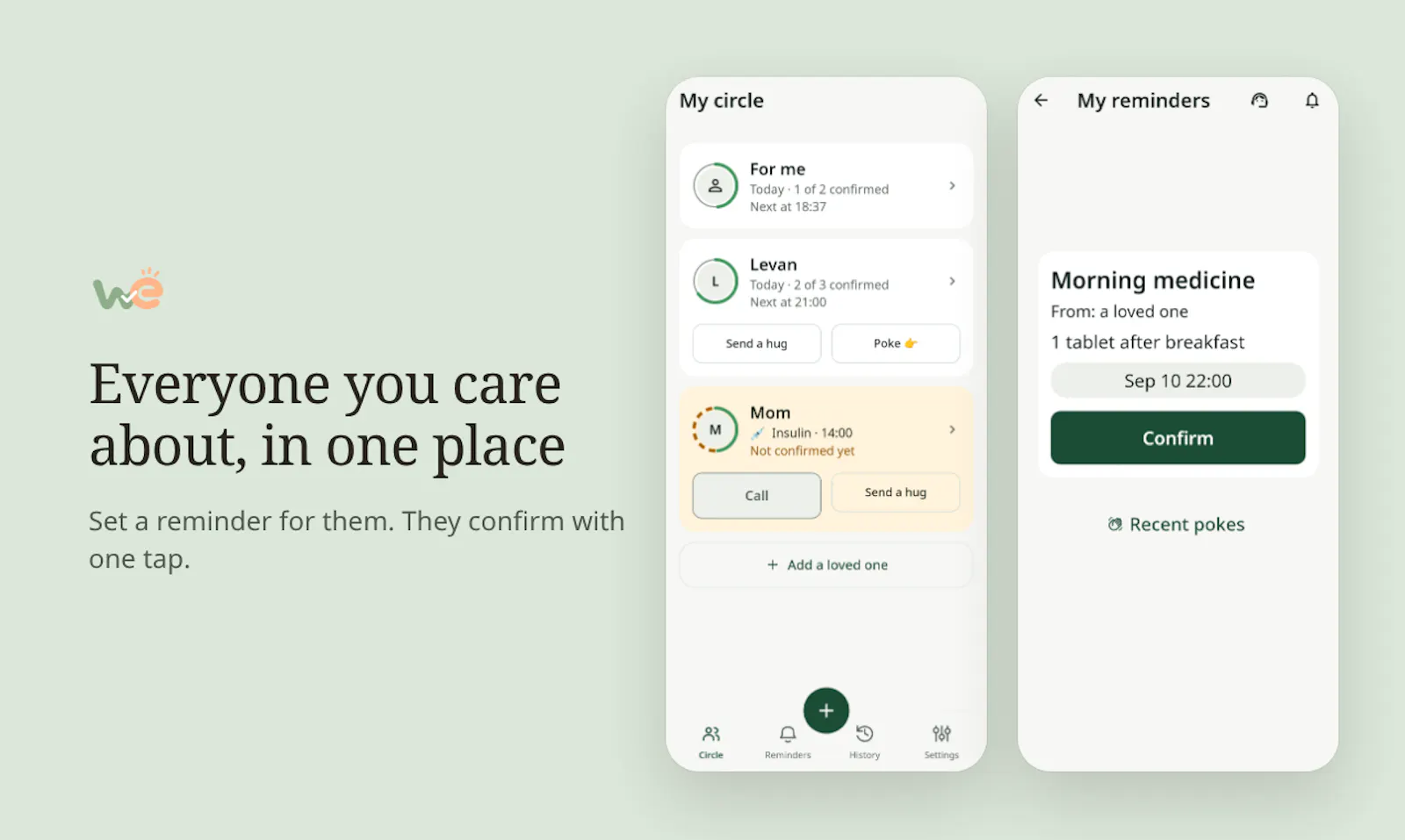 We: Care Reminder screenshot 1