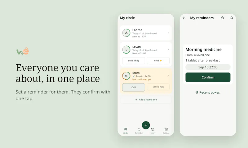 We: Care Reminder screenshot 1