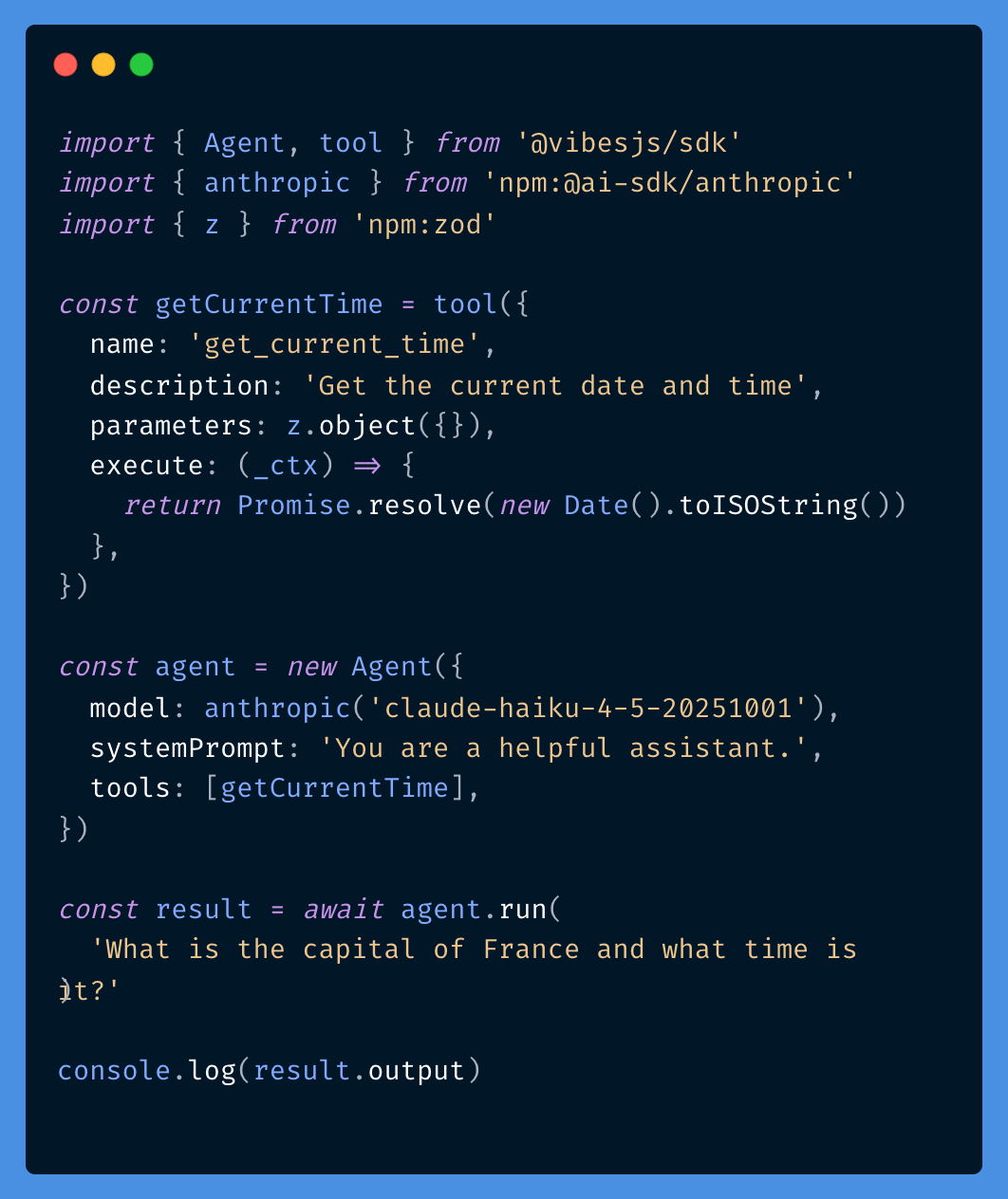 Vibes Agent SDK gallery image