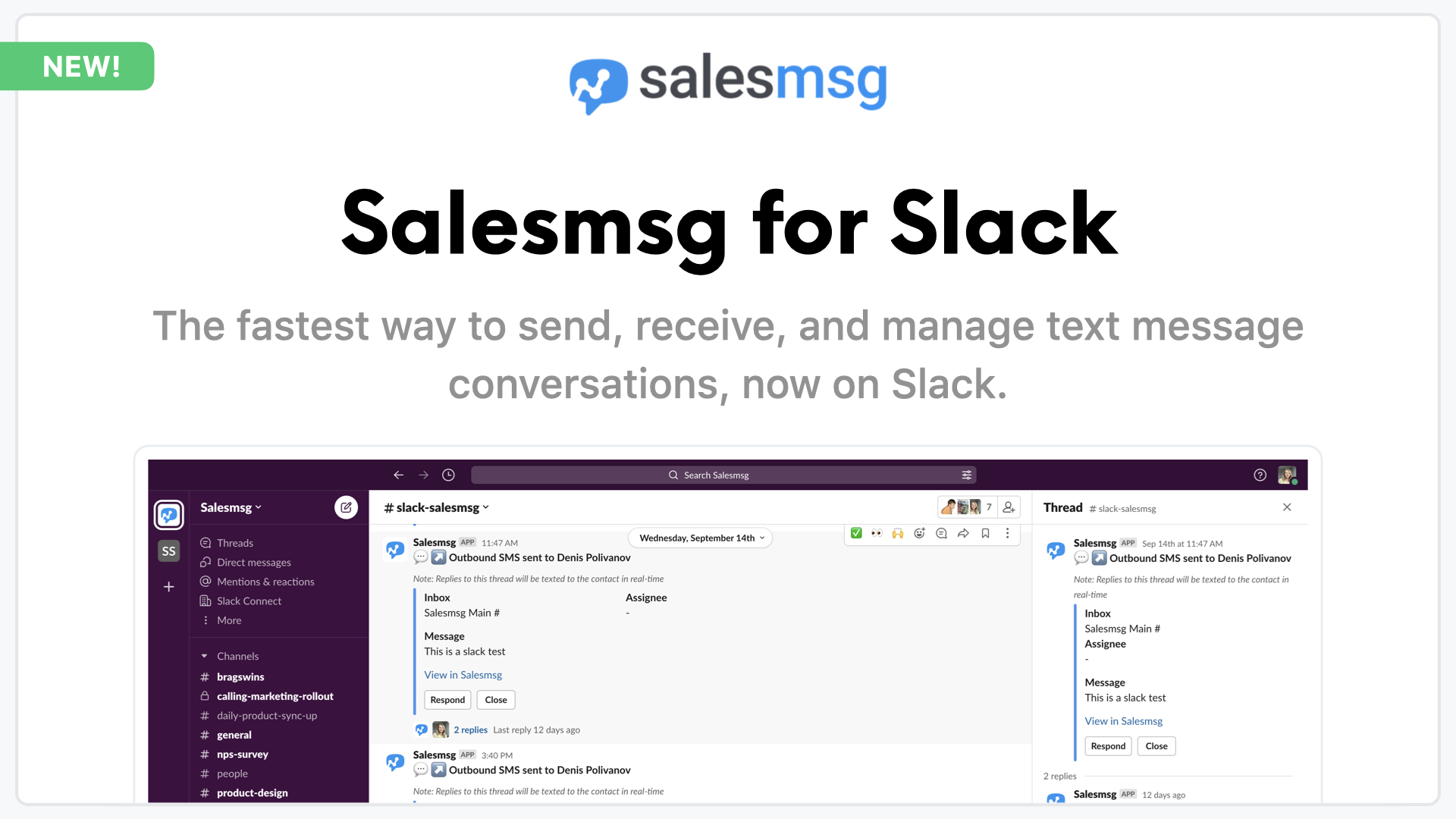 Mídia 2 de Salesmsg para Slack