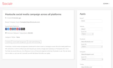 Socialr - Influencer gigs by brands gallery image