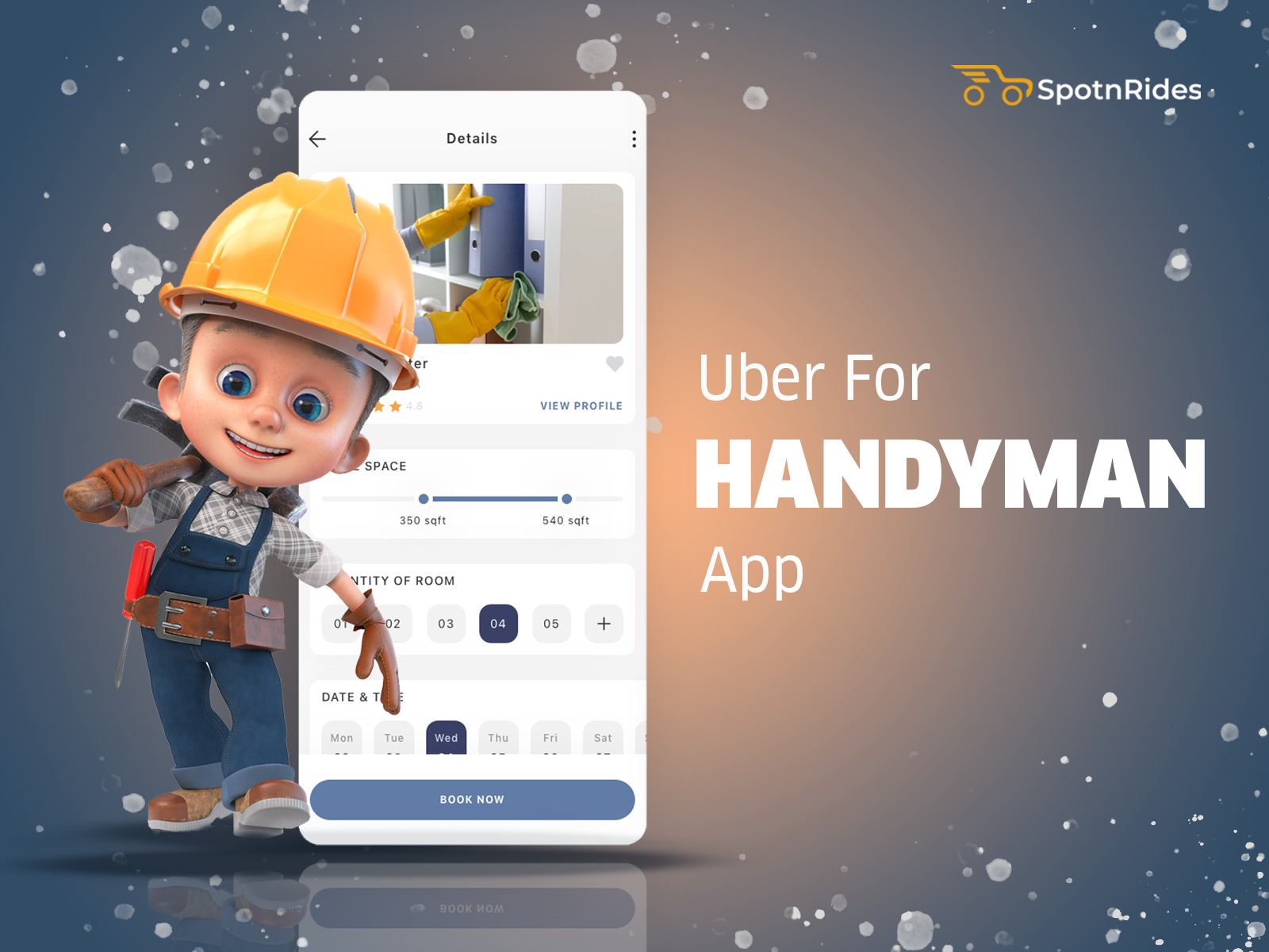 Uber untuk aplikasi tukang paip oleh Spotnrides media 6