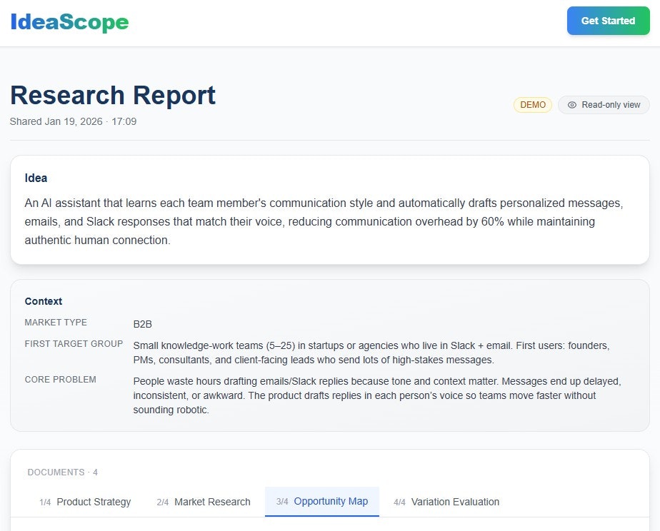 IdeaScope - Screenshot 5 showing product features and functionality