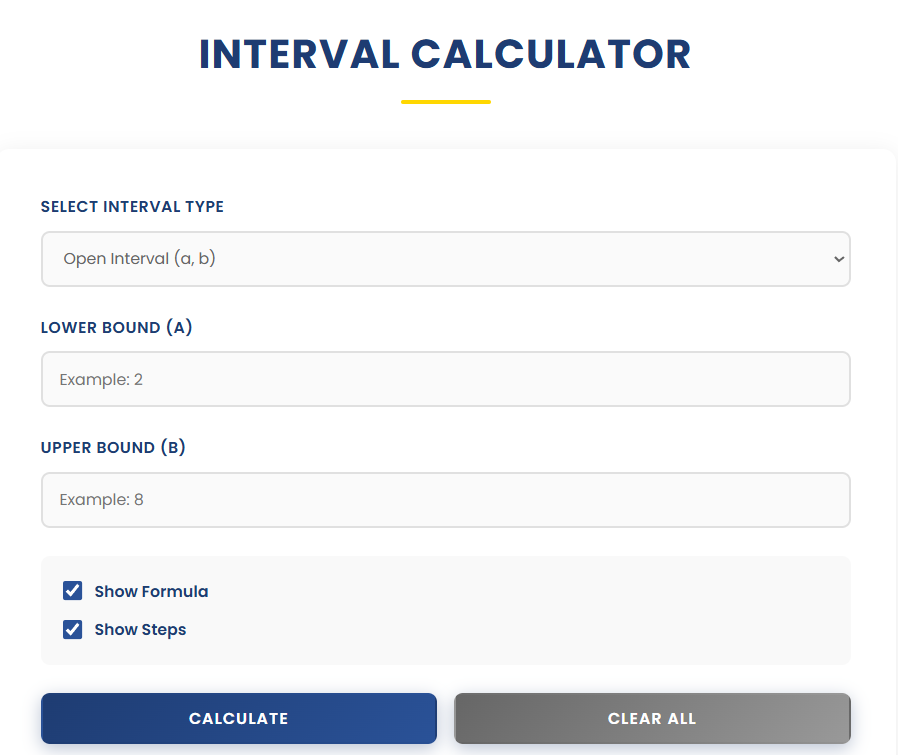 Interval Calculator - Main product screenshot demonstrating key features and user interface