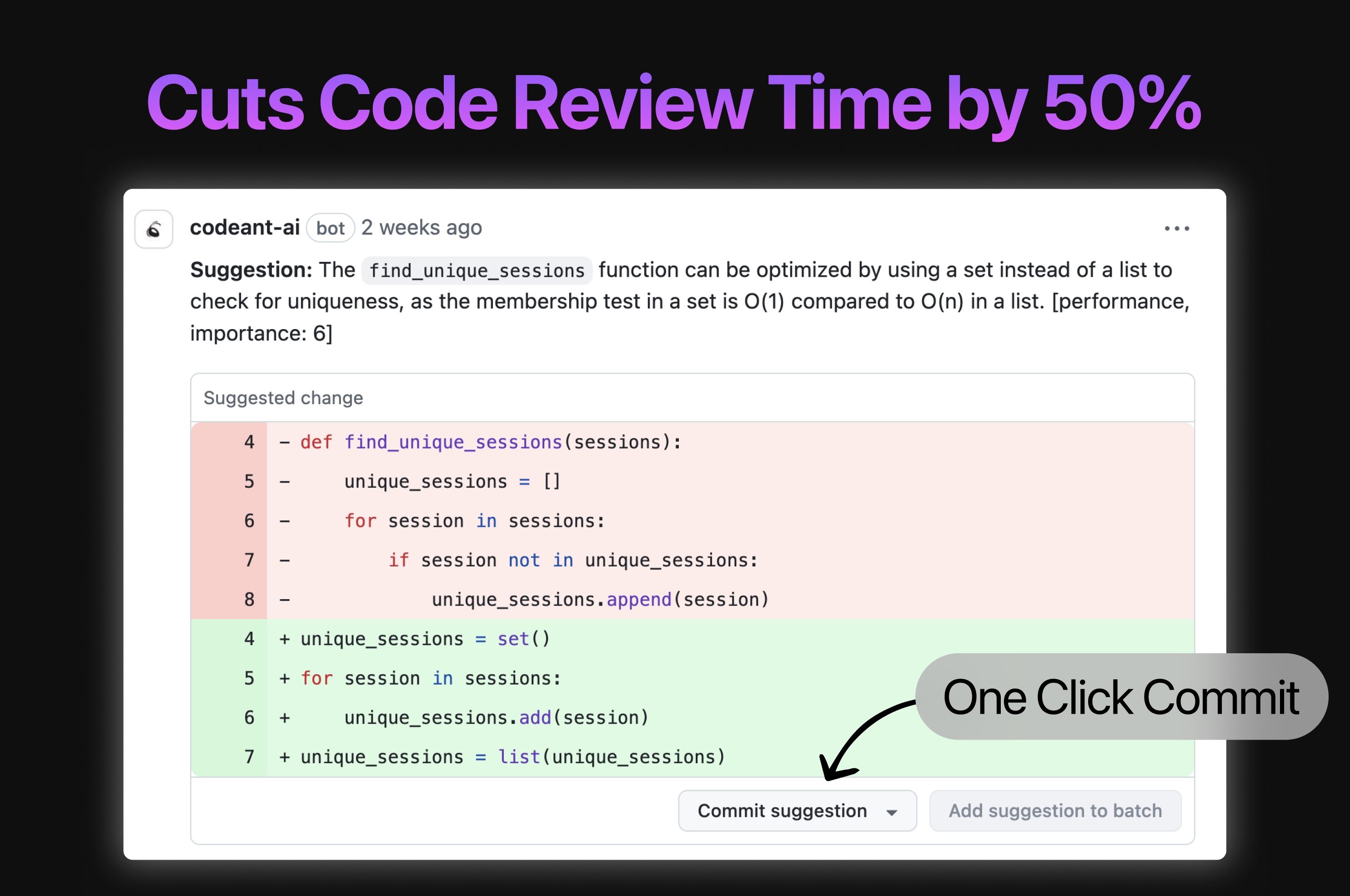 Codeant haben Sie - AI -Code -Bewertungen, mit denen die Code -Überprüfungszeit und Fehler in zwei Hälften verkürzt werden können Medien 3