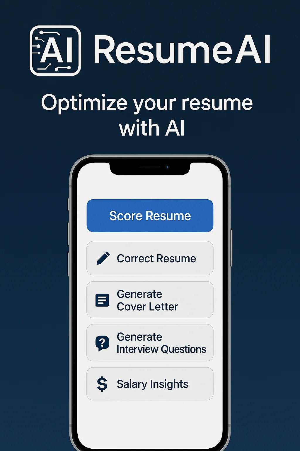 وسائط Resumeai - رفيق الوظيفي النهائي - المقابلات الأرضية بشكل أسرع مع استئناف AI المحسنة 2
