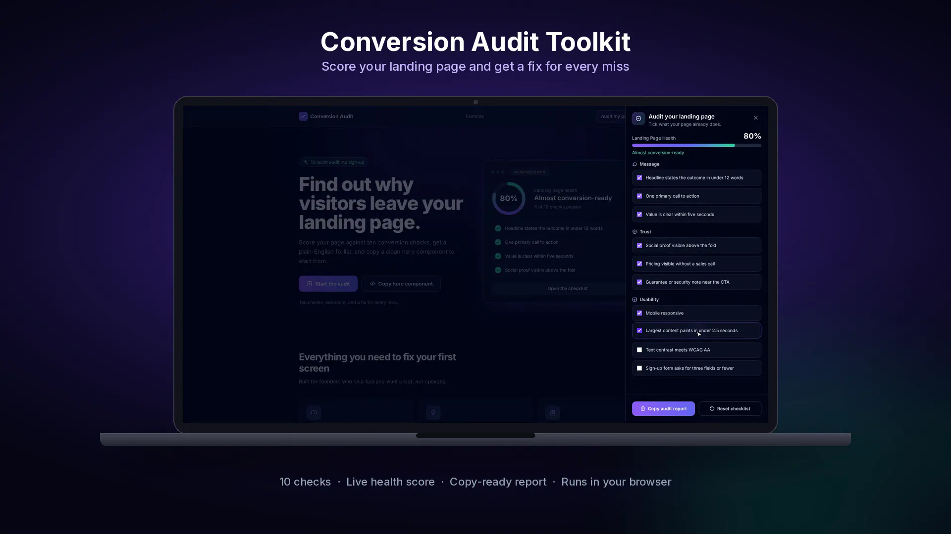 Conversion Audit Toolkit gallery image