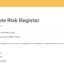 Simple Risk Register - Notion Template