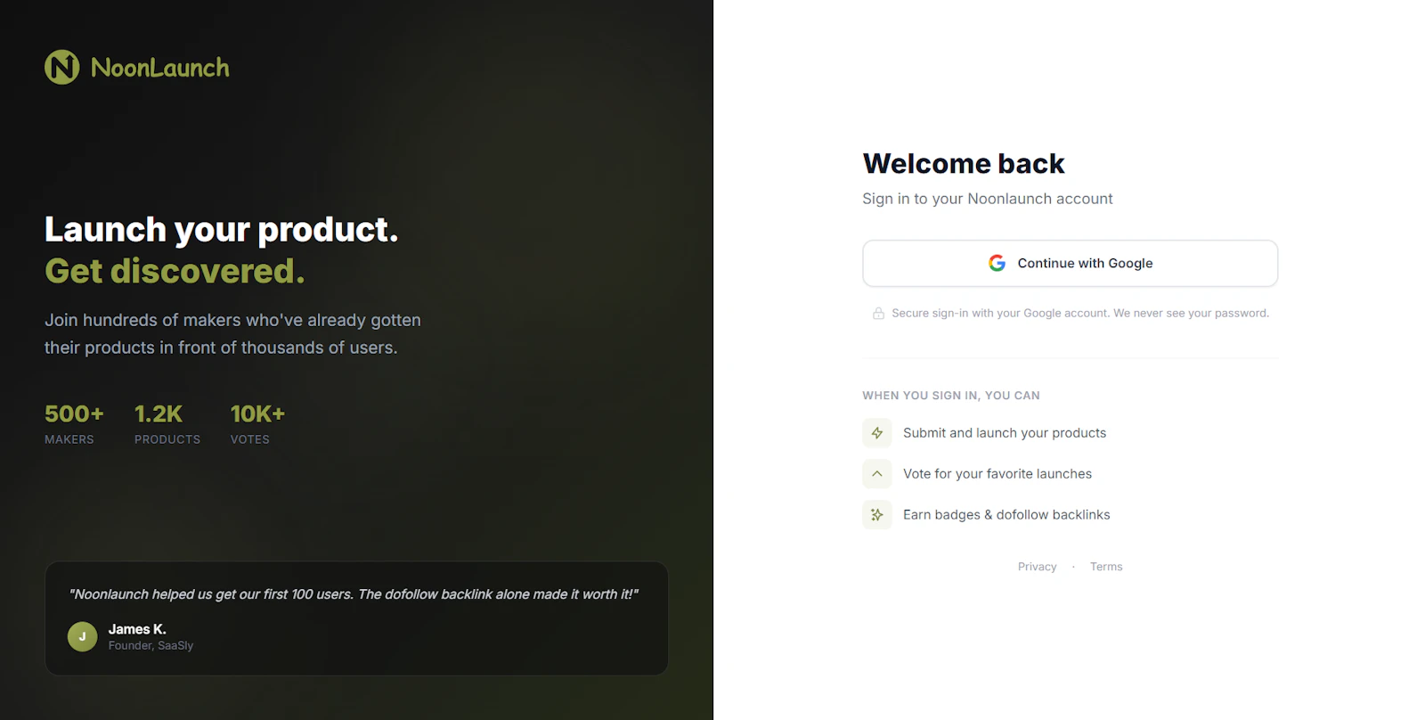 Noonlaunch screenshot 2
