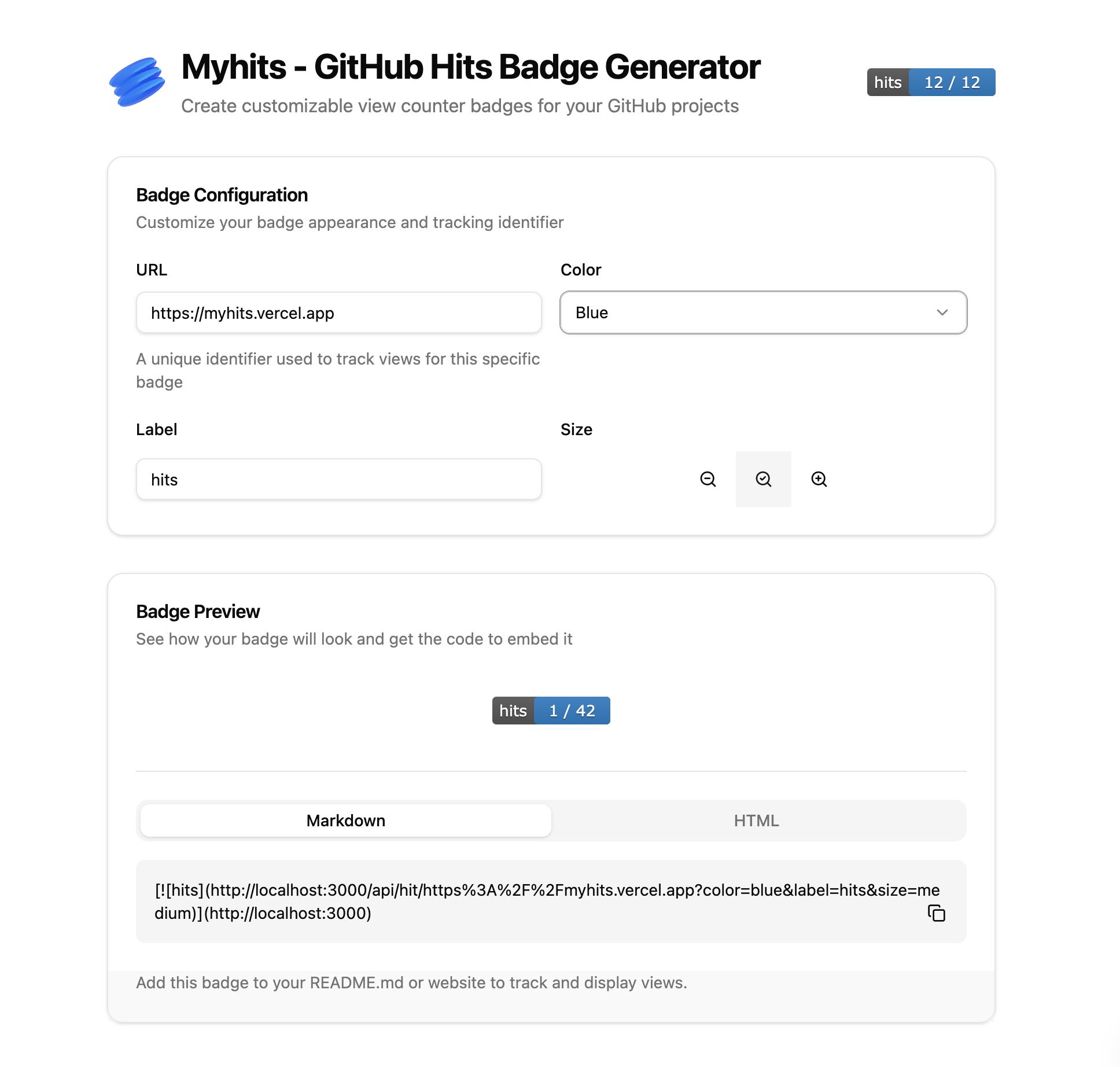 Myhits - Visualizza il contatore per Github ReadMes per gli sviluppatori media 1