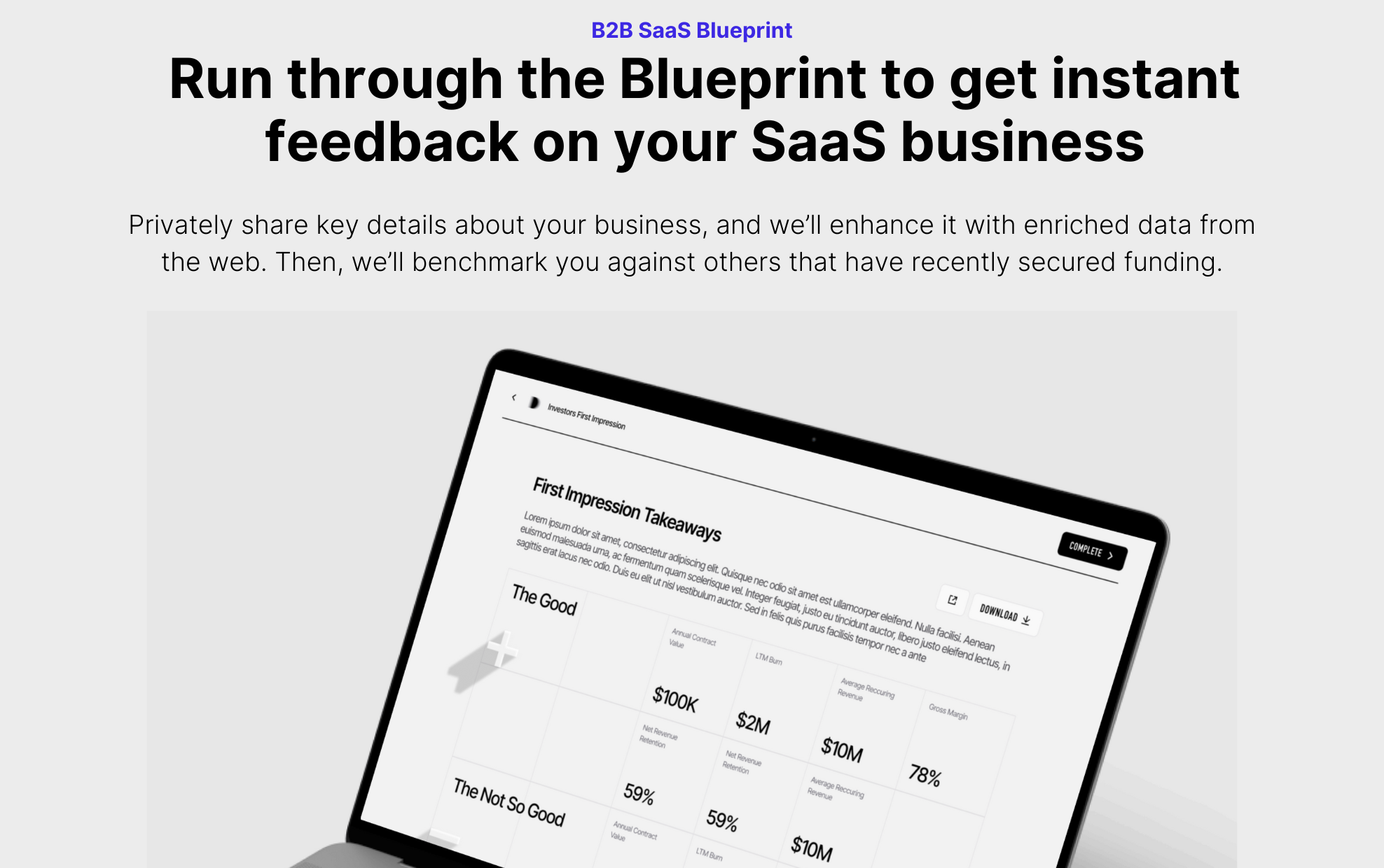 startuptile SaaS Blueprint-Understand your business through the eyes of a VC