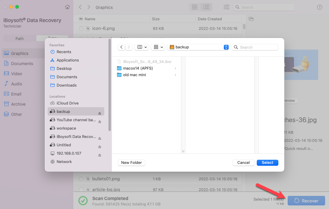 IBOYSOFT Data Recovery voor Mac - Herstel verwijderde of verloren bestanden van elk opslagapparaat op Mac media 2