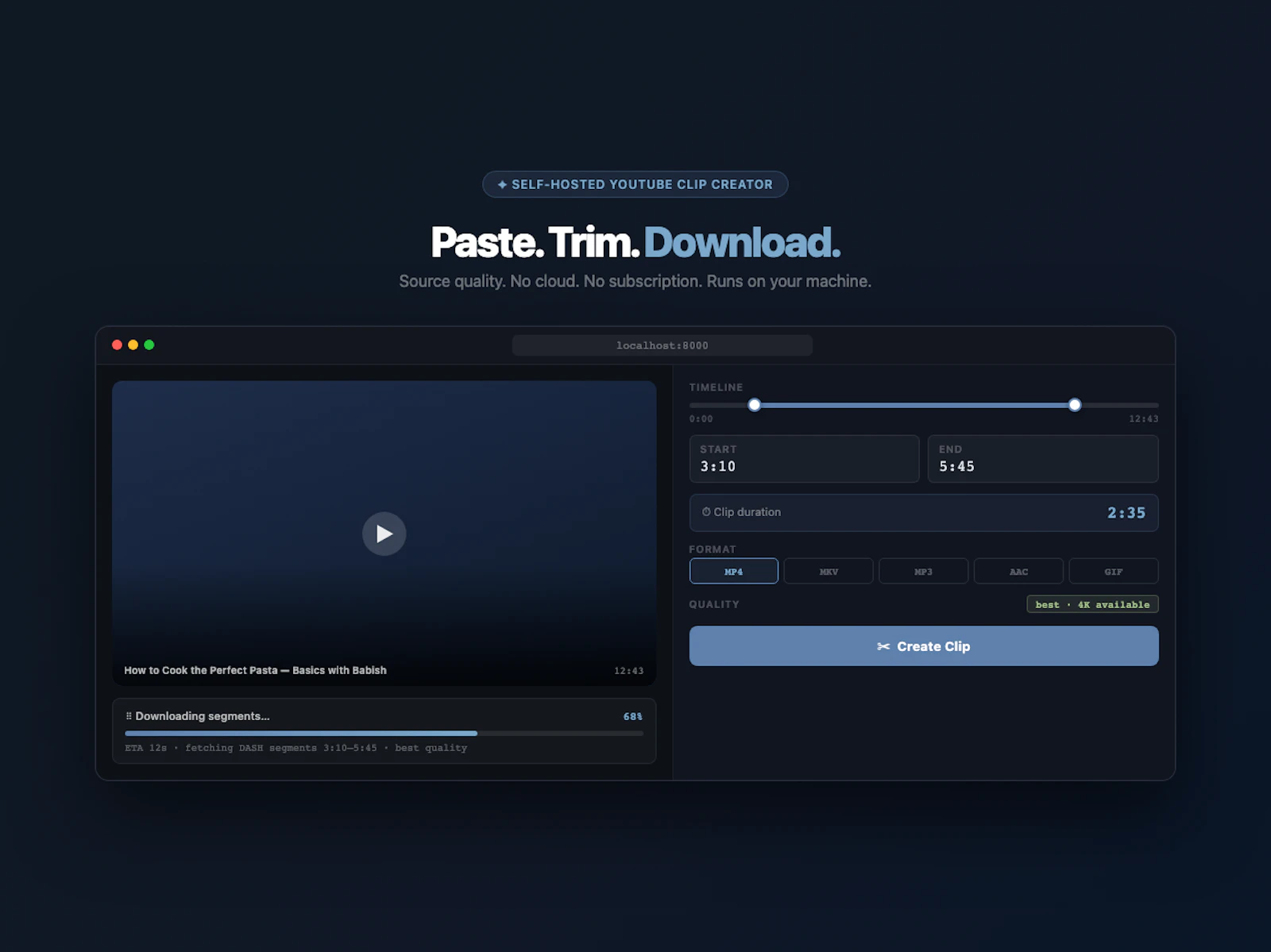 ytclip screenshot 2