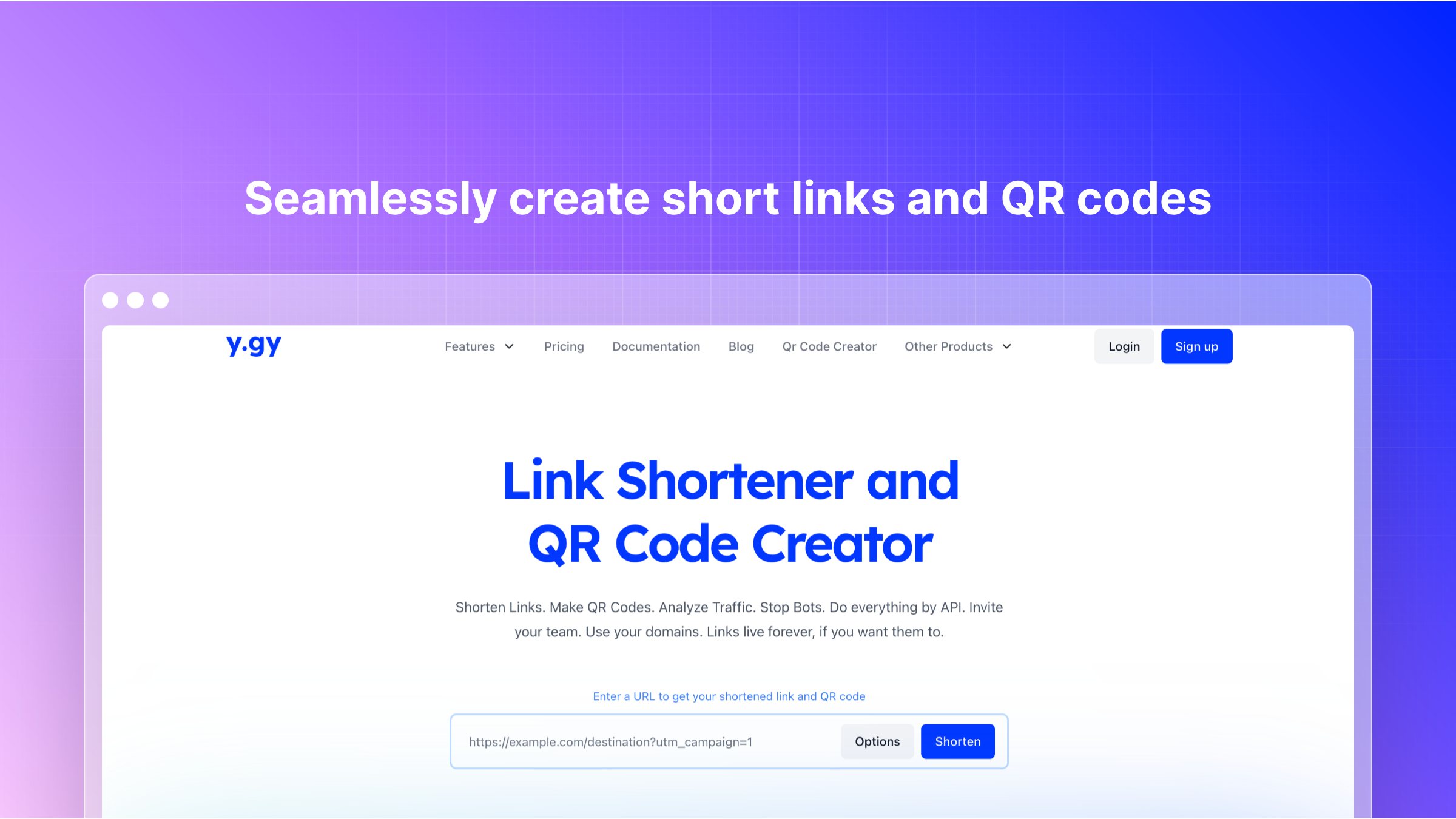 startuptile Y.GY-A simple link shortener and QR code creator