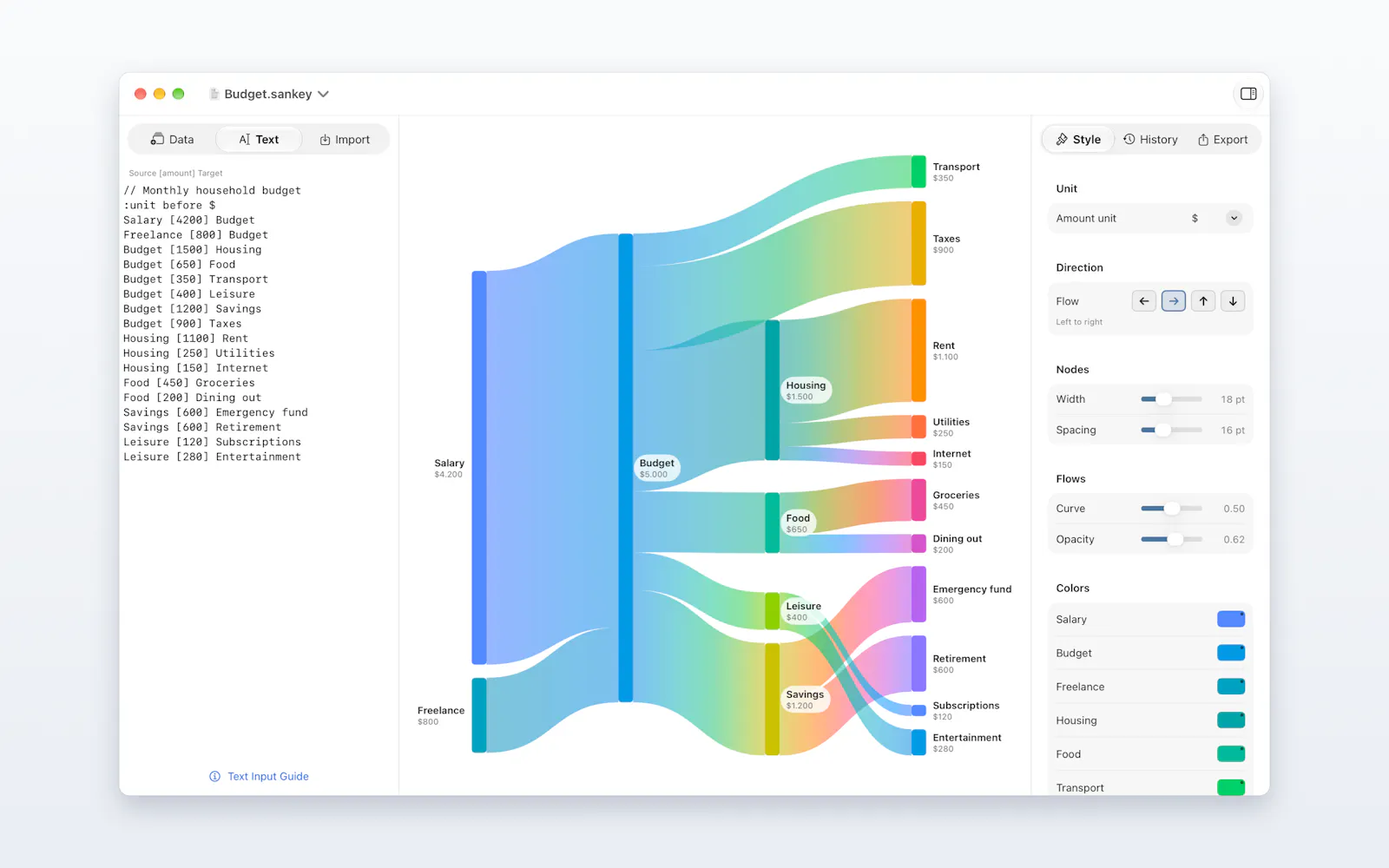 SankeyFlow screenshot 4