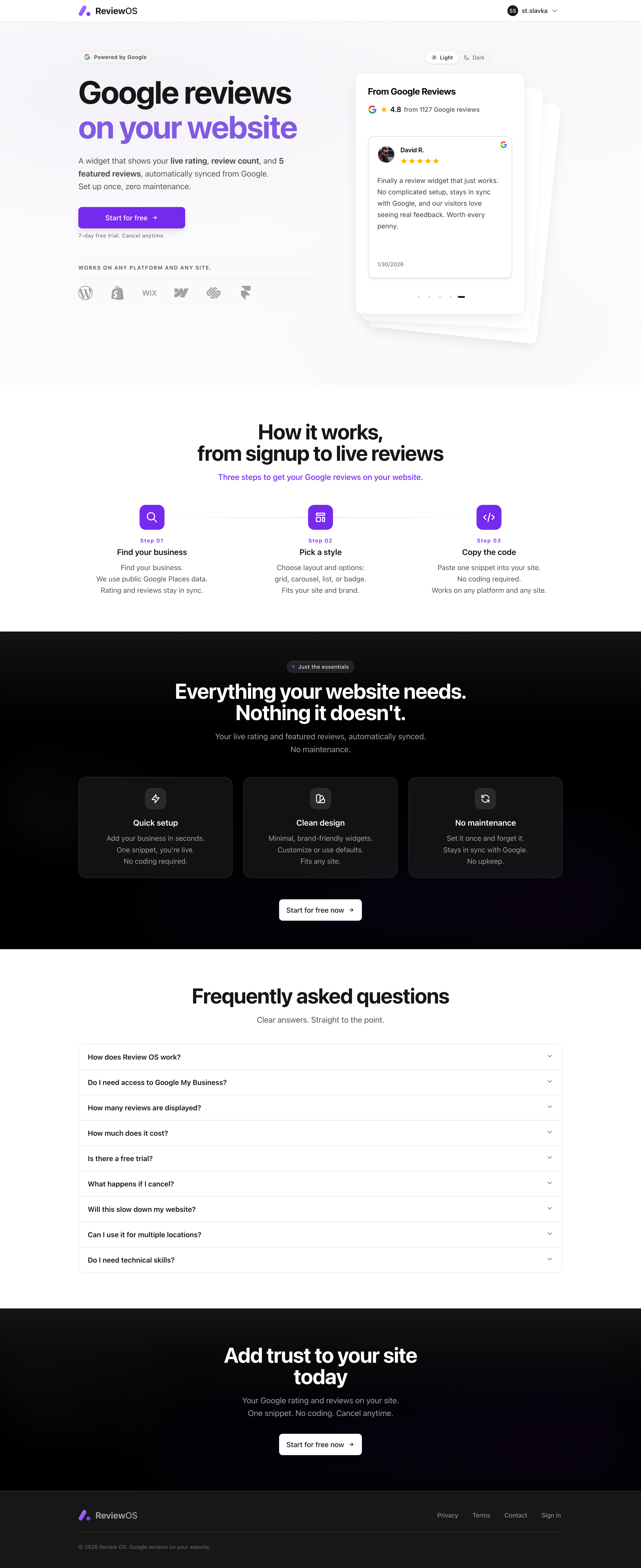 Review OS gallery image