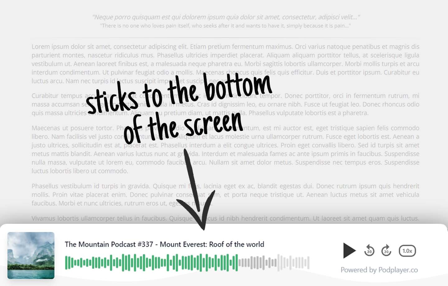 Podplayer gallery image