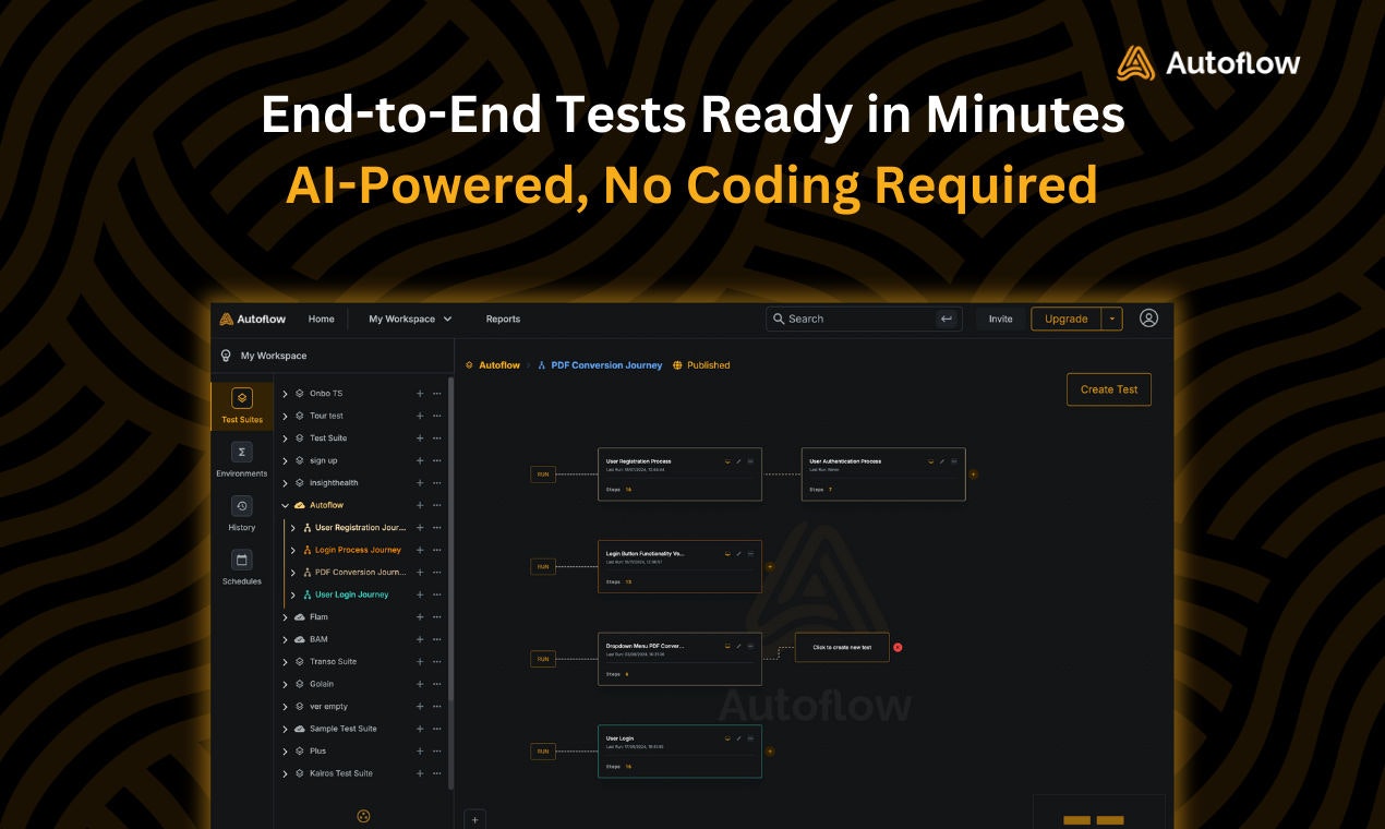 startuptile AutoFlow Studio-Ship faster and test smarter with simplified AI-powered QA