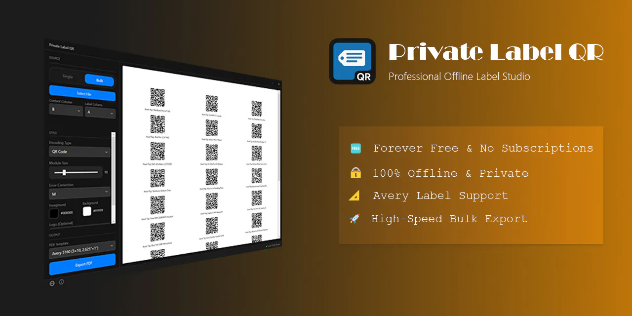 Private Label QR 제품 배너
