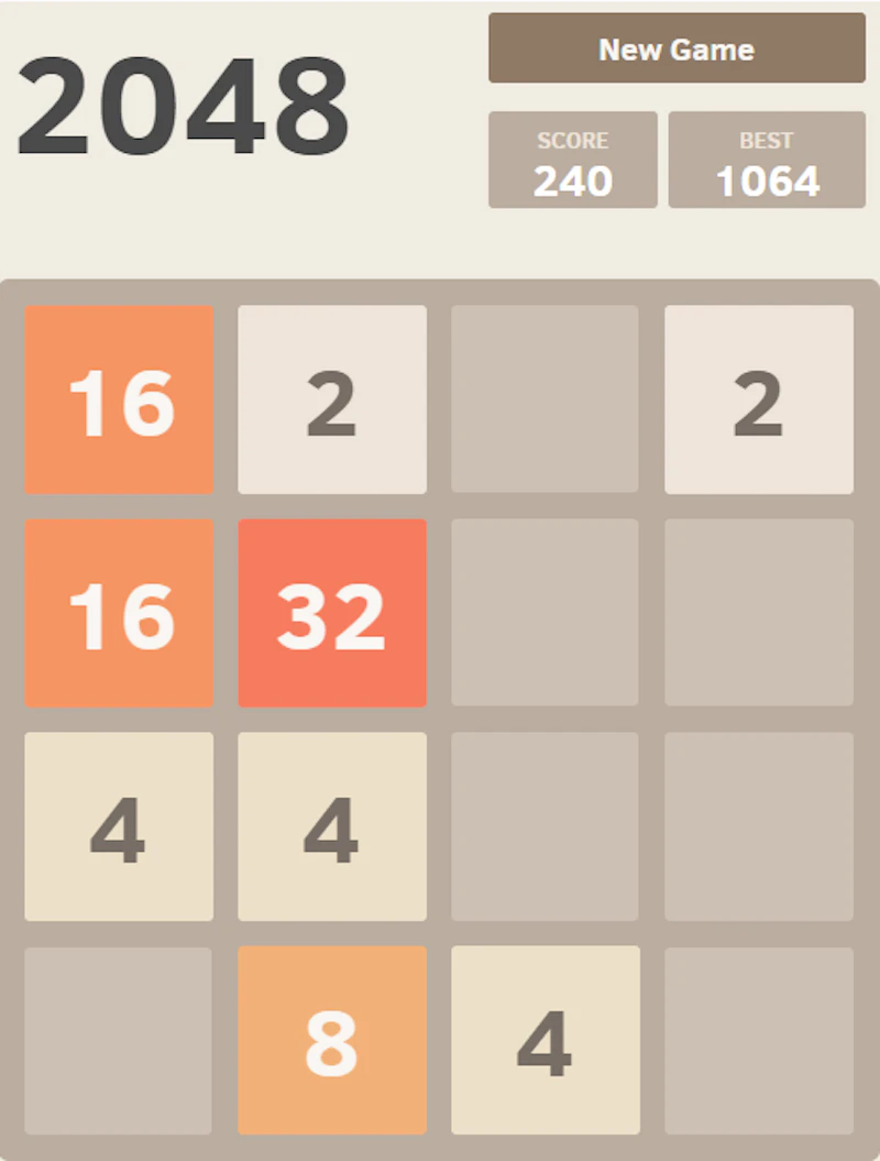 2048 game - 2048merge.com screenshot 2