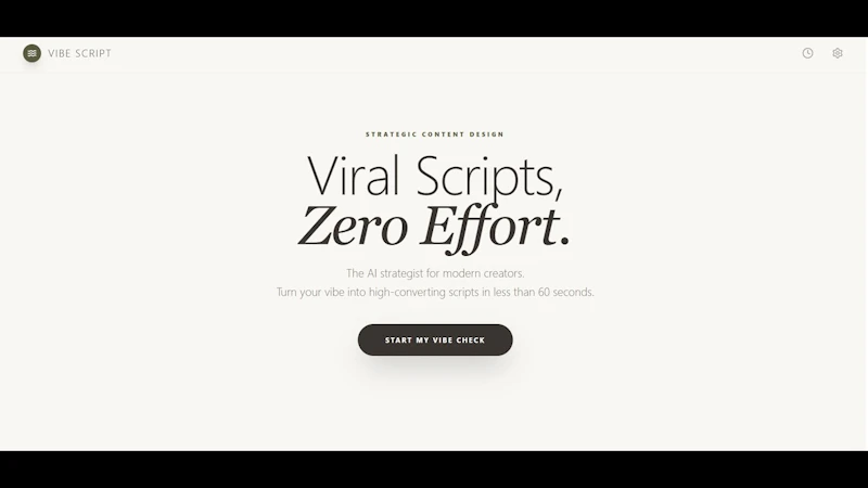 Vibe Script screenshot 1 (video preview)