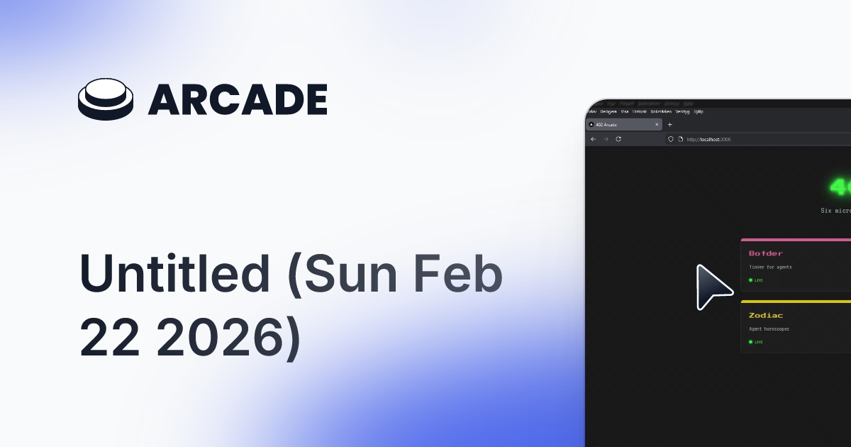 402 Arcade - Main product screenshot demonstrating key features and user interface