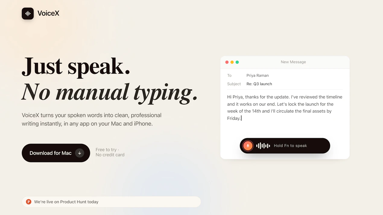 VoiceX product