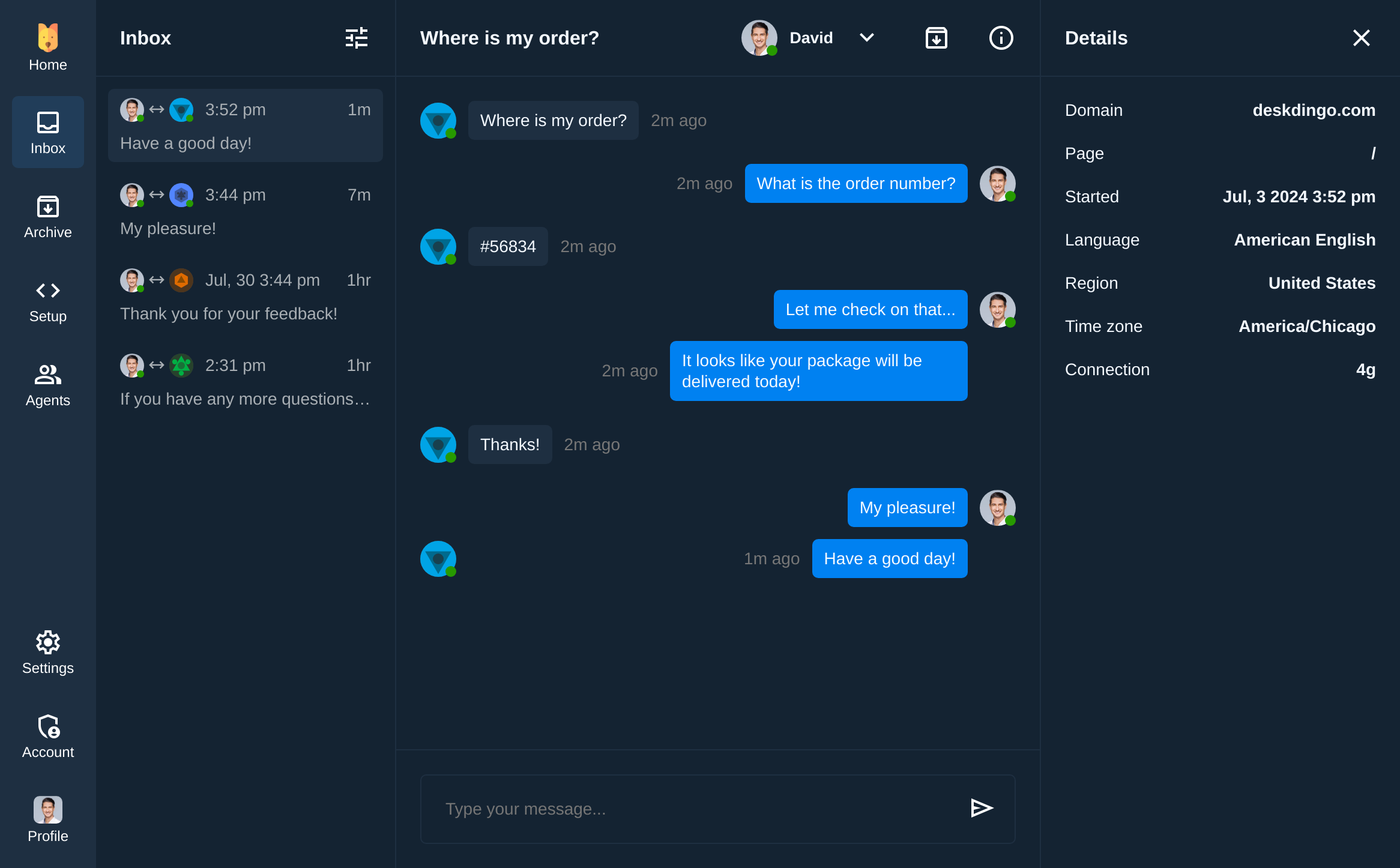 startuptile DeskDingo-Free live chat software