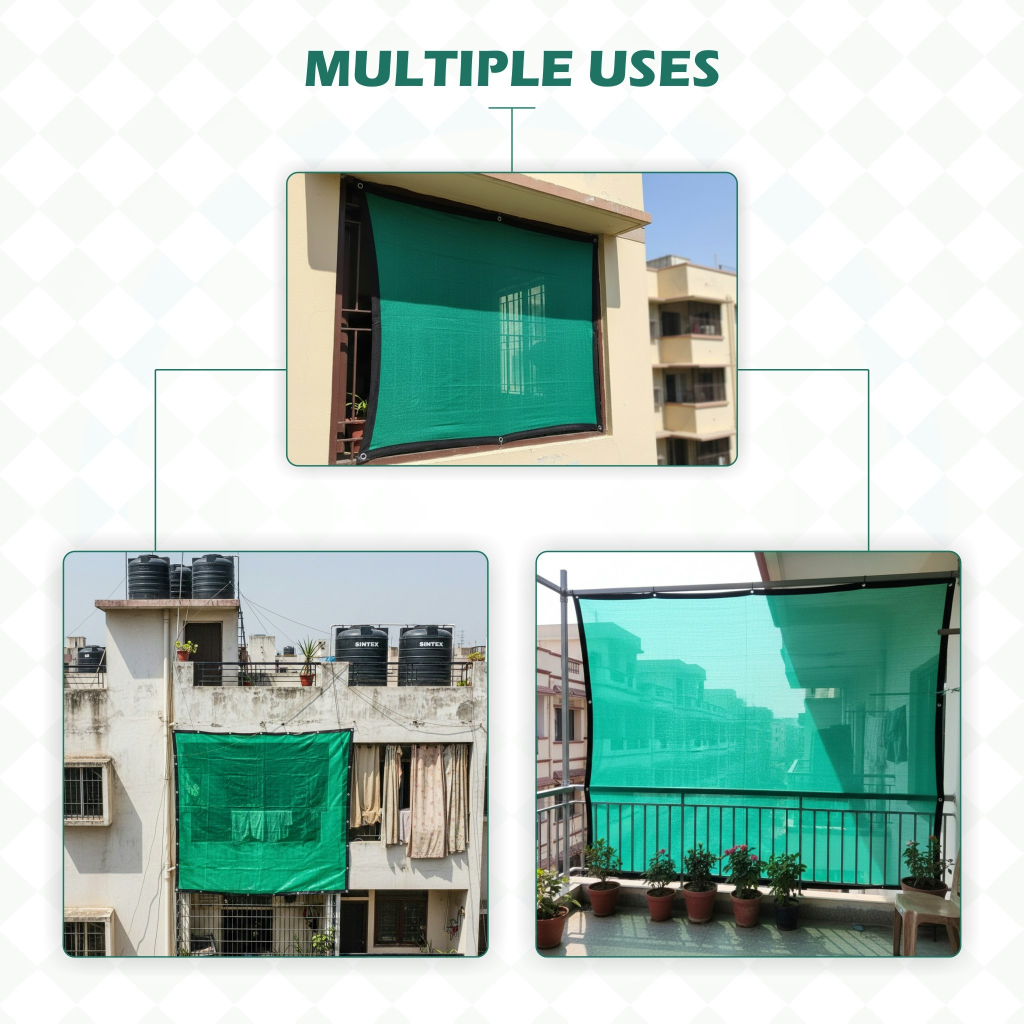 Trinqet -2x2mt (6x6ft) Window Shade Net gallery image