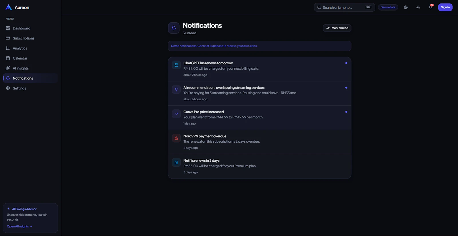 Aureon Beta screenshot 7