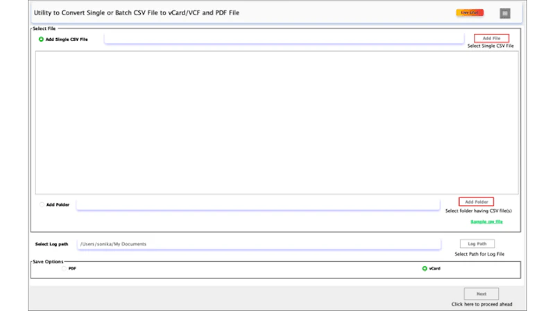 MacSonik CSV to vCard Converter screenshot 2