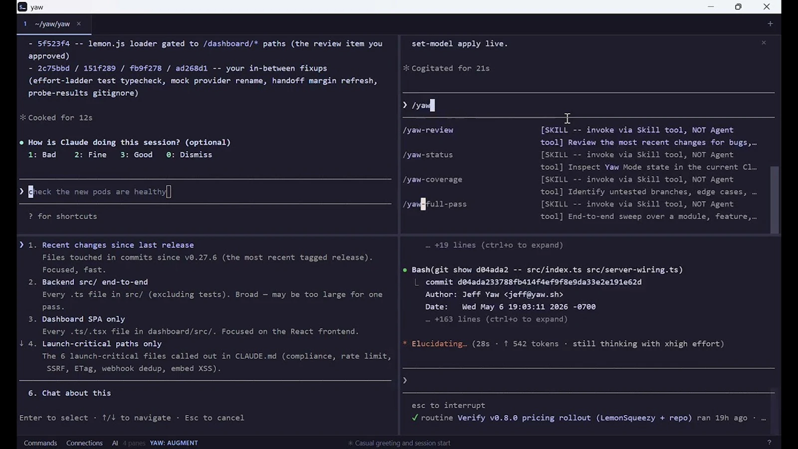 Yaw Terminal screenshot 1 (video preview)