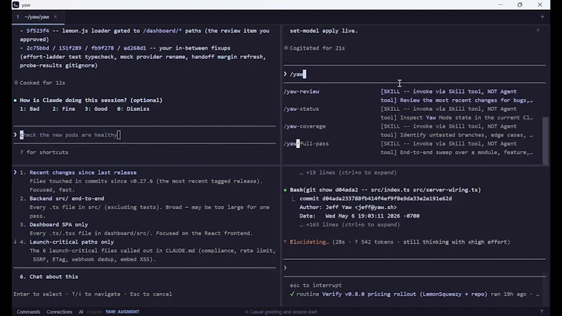 Yaw Terminal screenshot 1 (video preview)