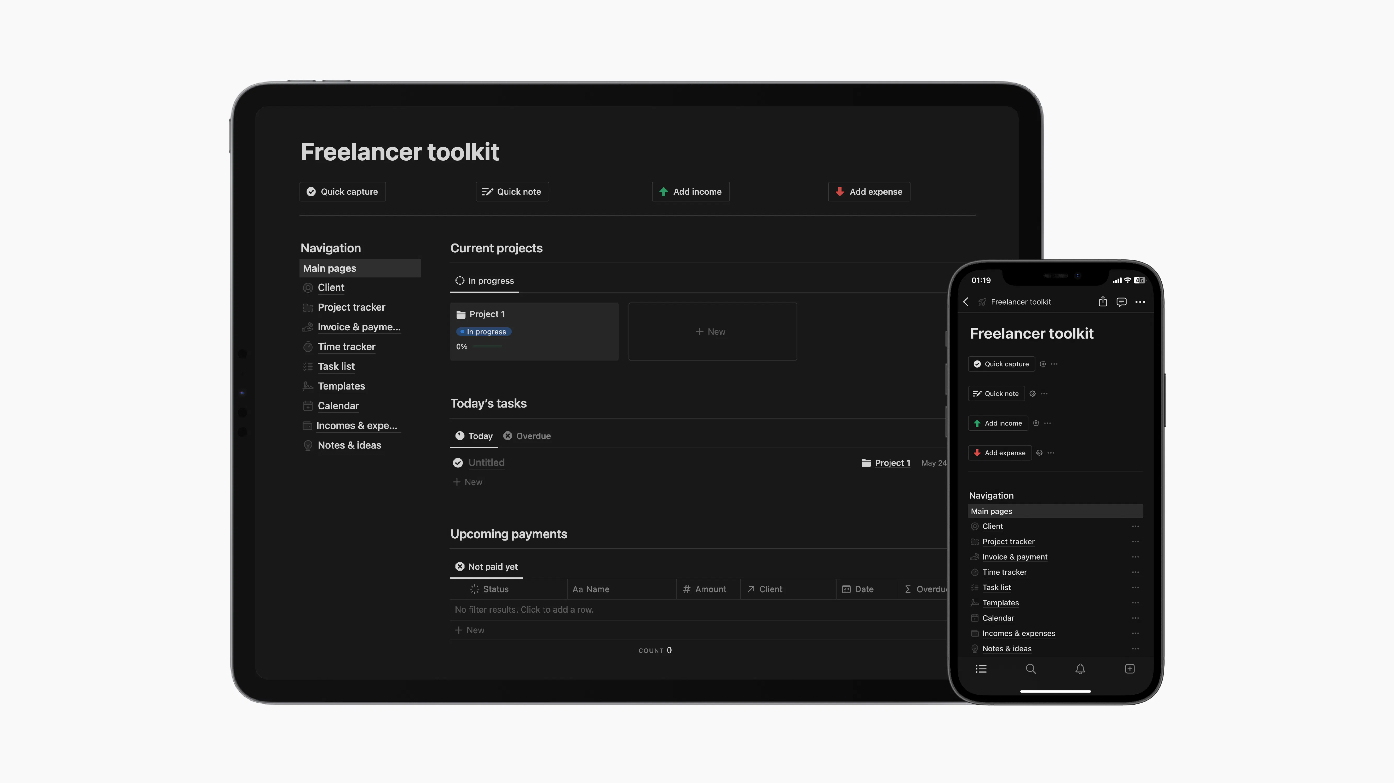 Notion Ultimate Freelancer Toolkit gallery image