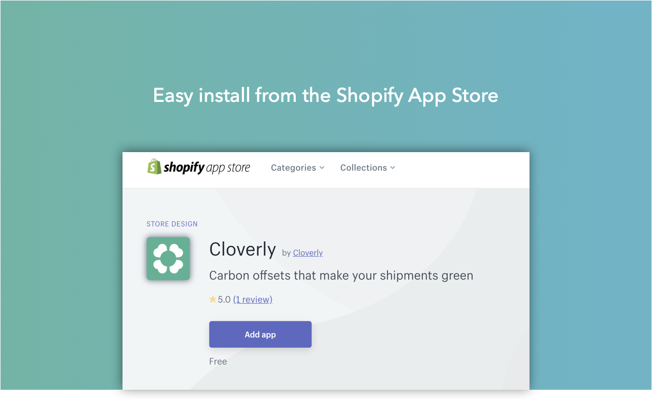 Carbon Neutral Shopify App gallery image