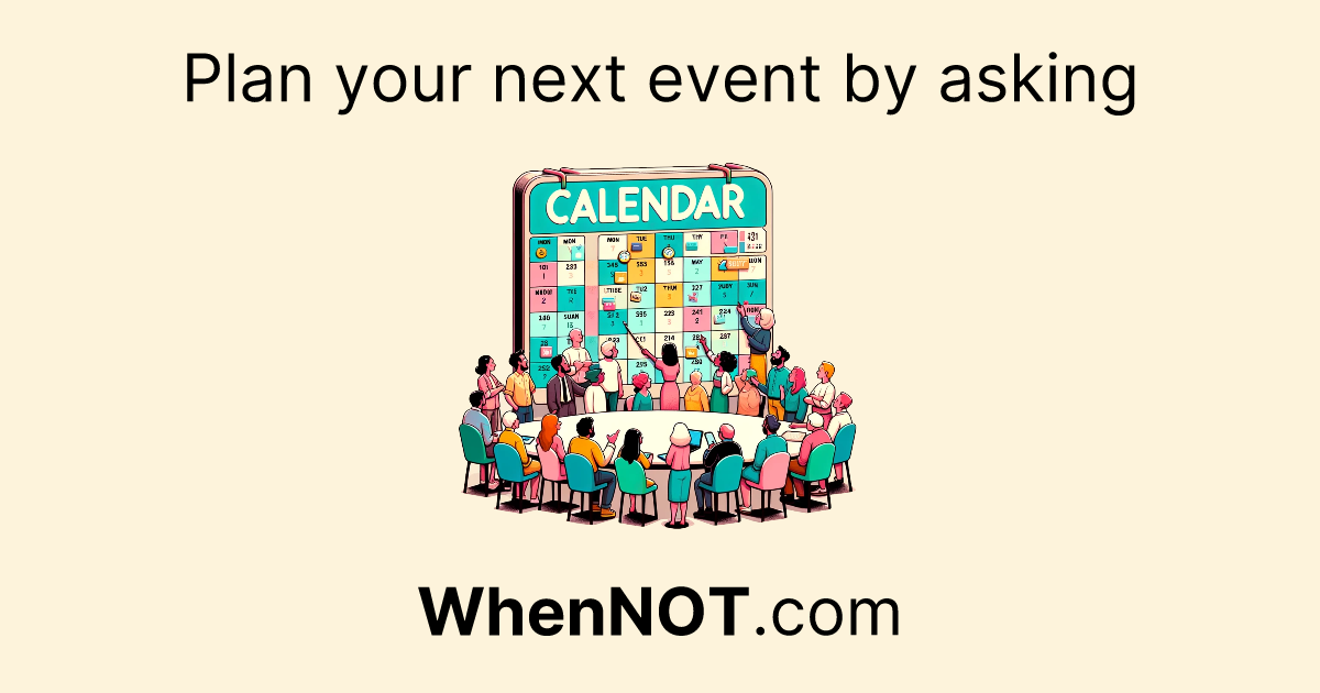 وسائط WhenNOT.com - خطط لحدثك التالي من خلال السؤال متى لا 1