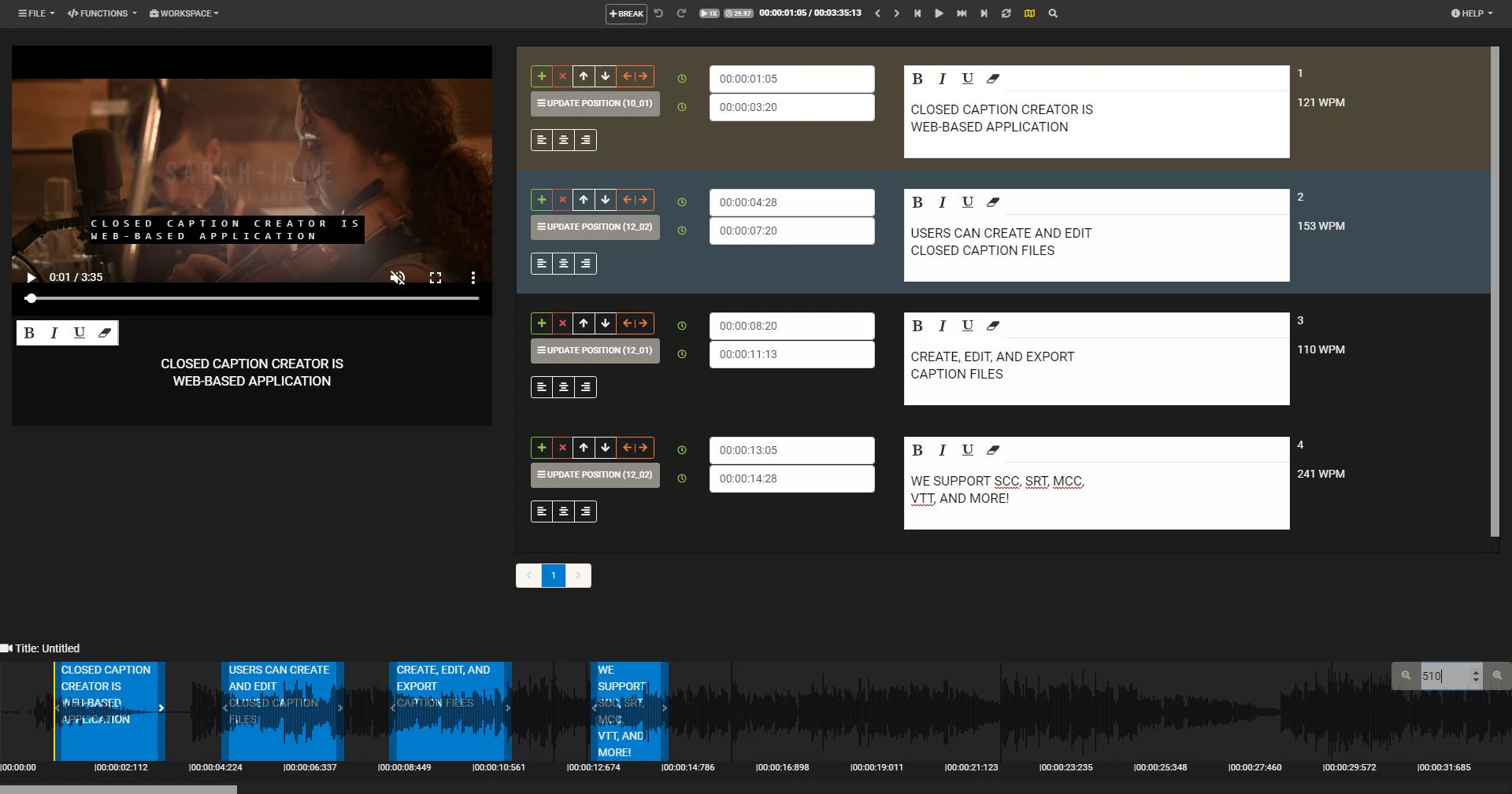 Closed Caption Creator cover