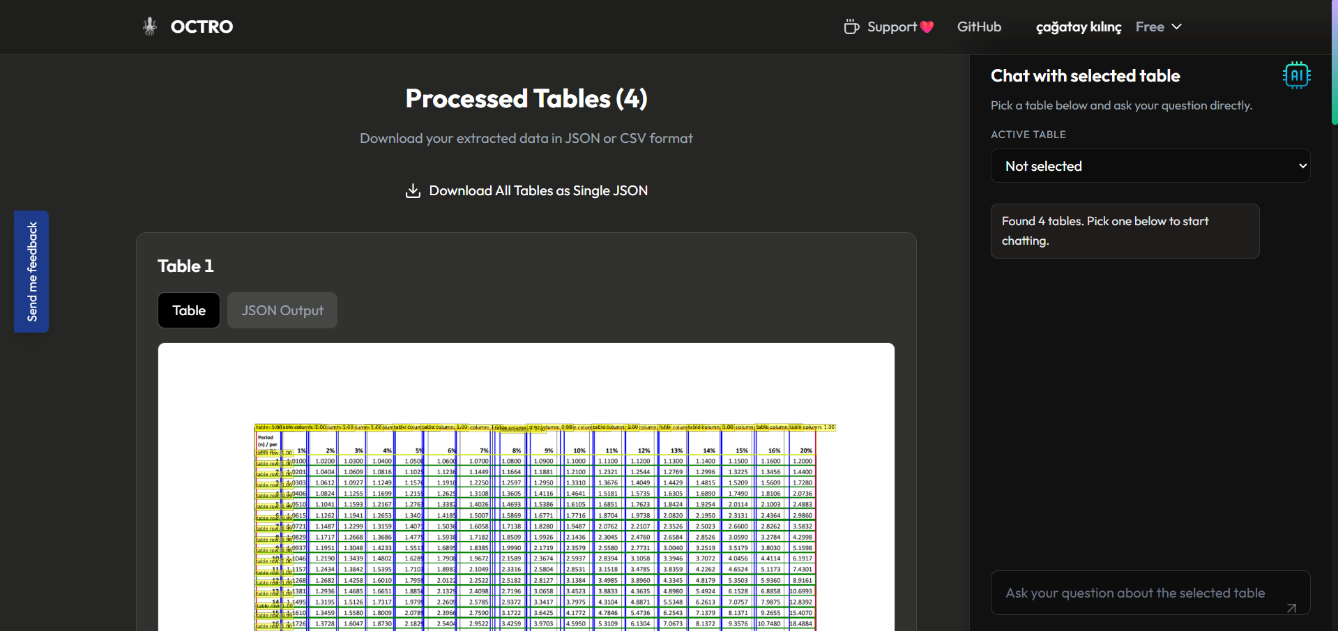 Octro - PDF Table Extraction - Screenshot 2 preview
