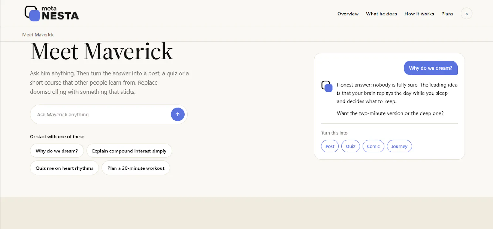 metaNESTA screenshot 2