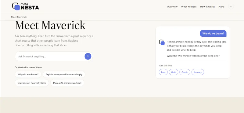 metaNESTA screenshot 2