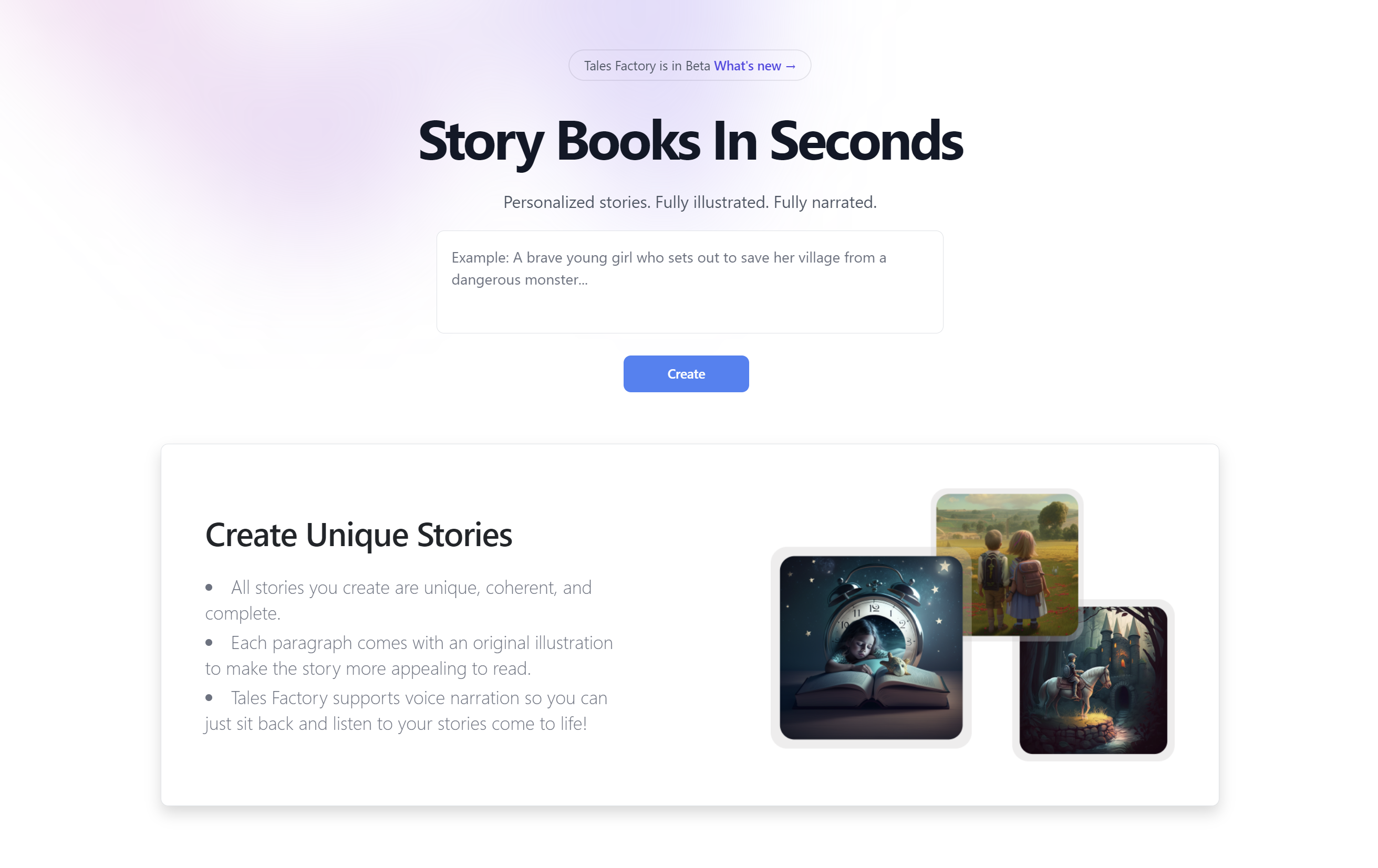 Tales Factory - Un nuovo modo per creare libri di fiabe per bambini in pochi secondi usando AI media 3